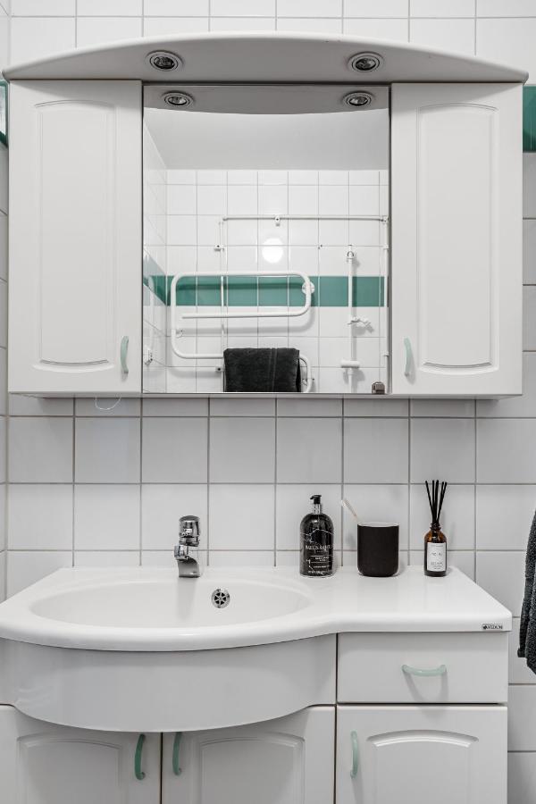 Bathroom vanity cabinet in Uppsala house for rent