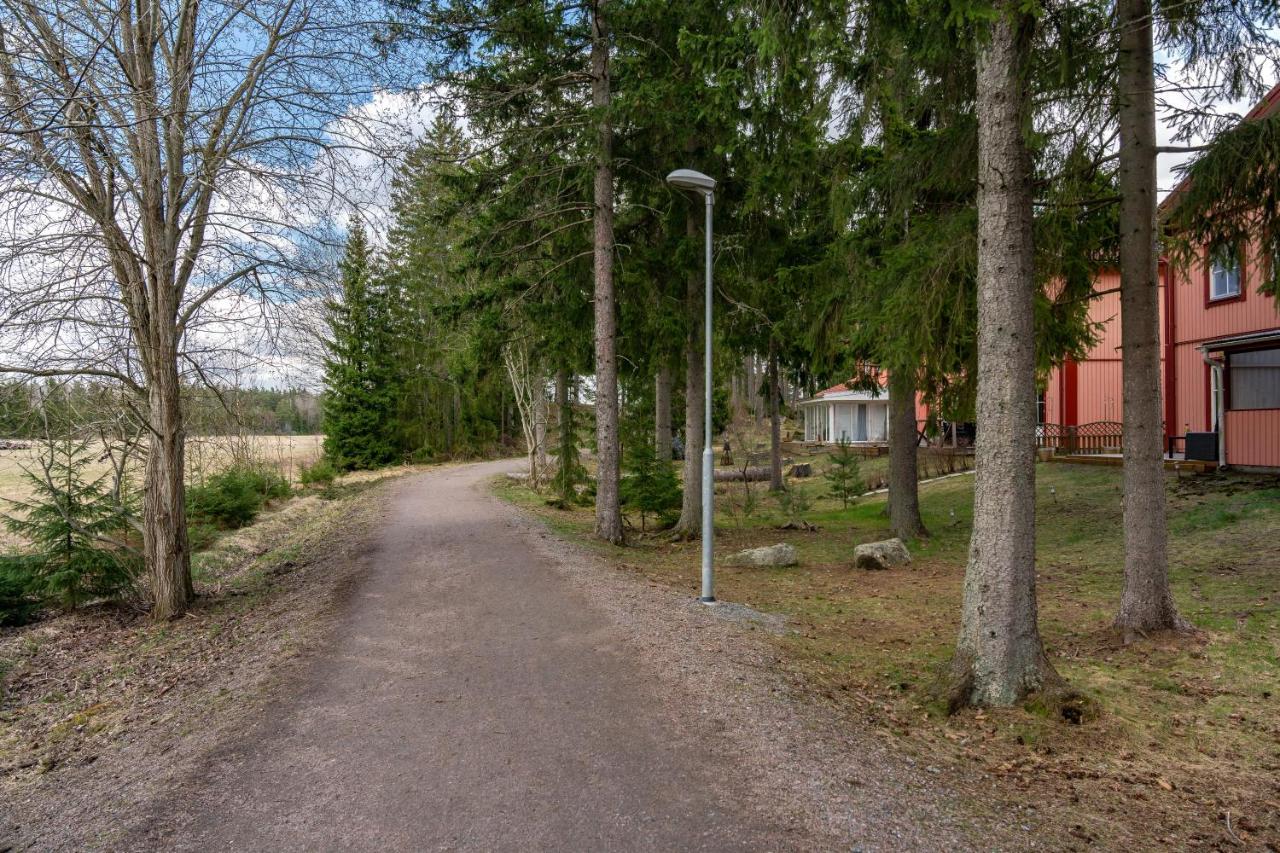Scenic forest trail next to Uppsala short term rental