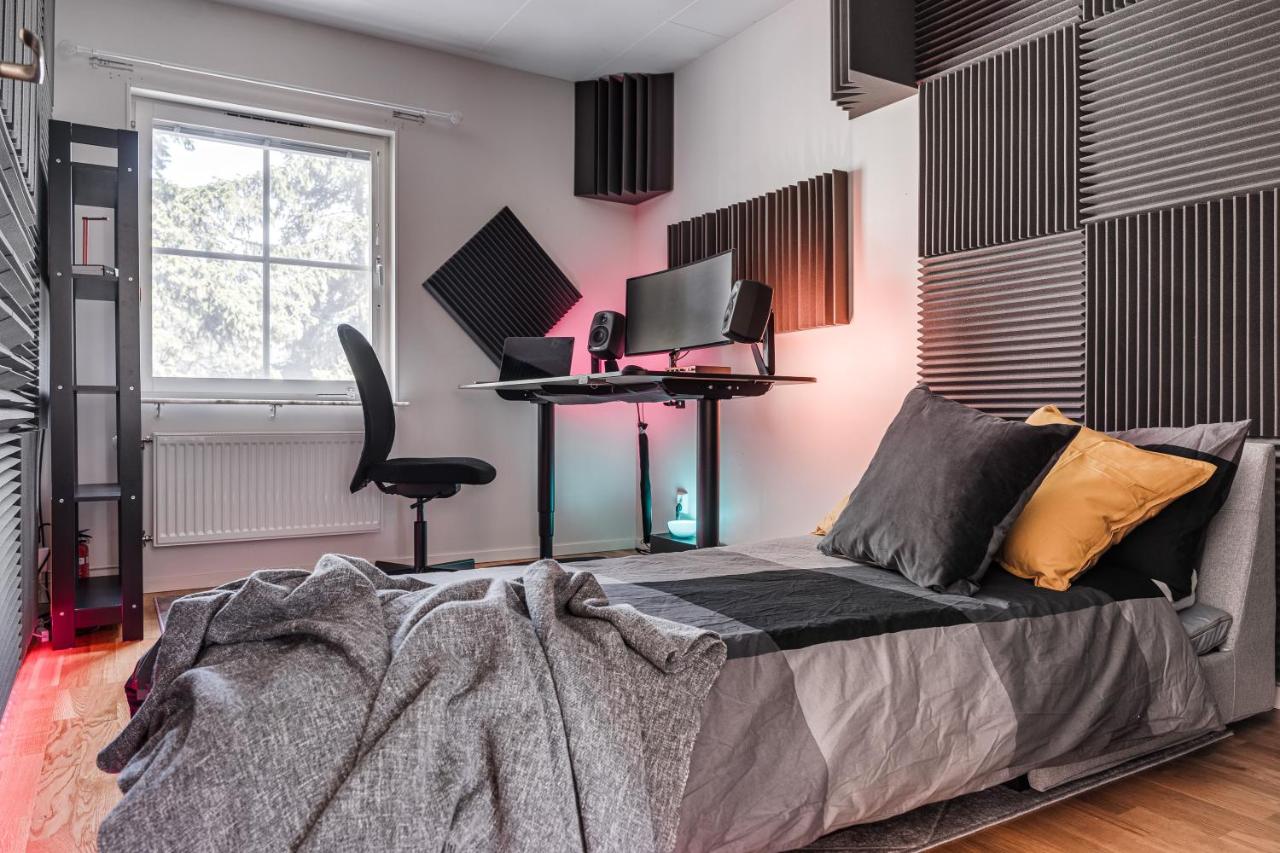 Acoustically treated music studio and workspace in Uppsala rental